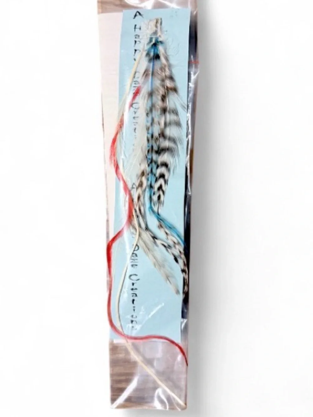 Handcrafted Multicolored Real Feather Hair Extension Kit